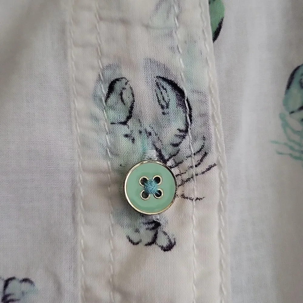 TORY BURCH Brigitte Lobster Voile Blouse Vintage